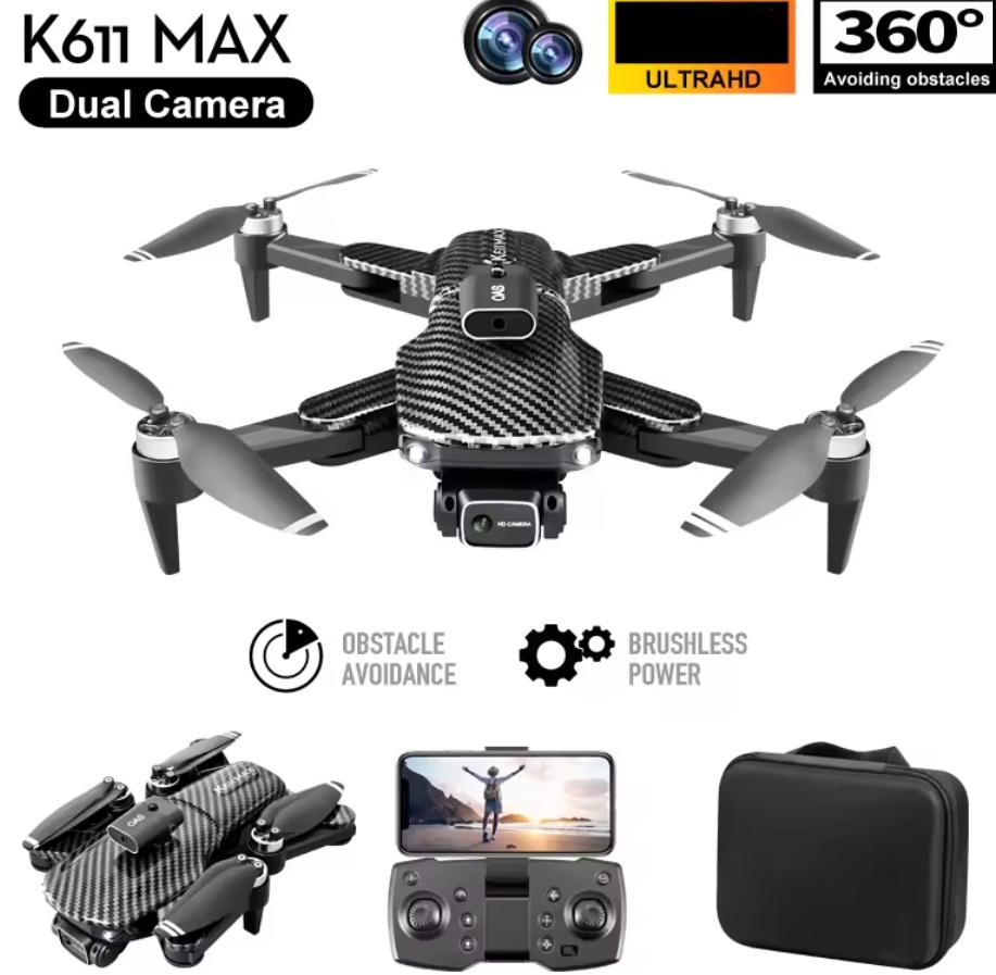 K611 Max Drone with Dual Camera One-Key Return & Laser Obstacle Avoidance