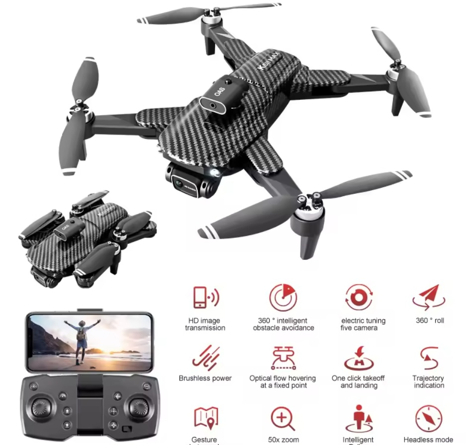 K611 Max Drone with Dual Camera One-Key Return & Laser Obstacle Avoidance