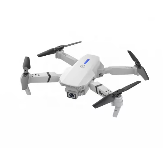 E88 pro drone black grey with wide angle dual camera foldable & remote control operated accessories