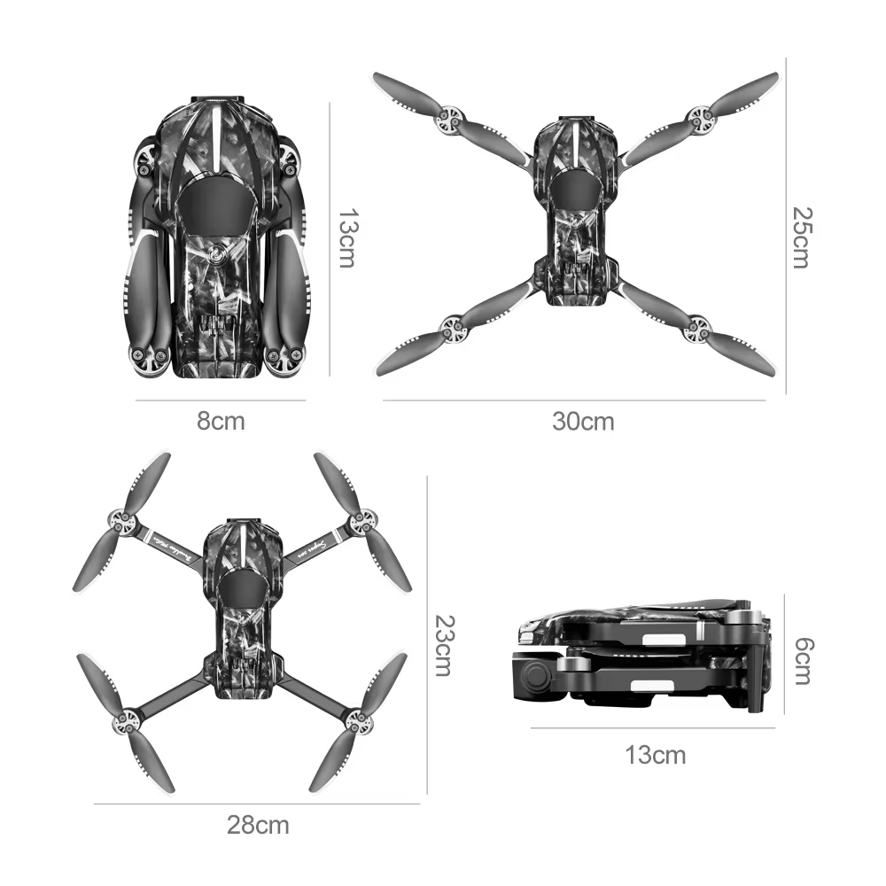 V186 supercar drone with dual camera 4-way obstacle avoidance optical flow hovering & brushless motor