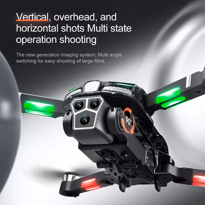 V186 supercar drone with dual camera 4-way obstacle avoidance optical flow hovering & brushless motor